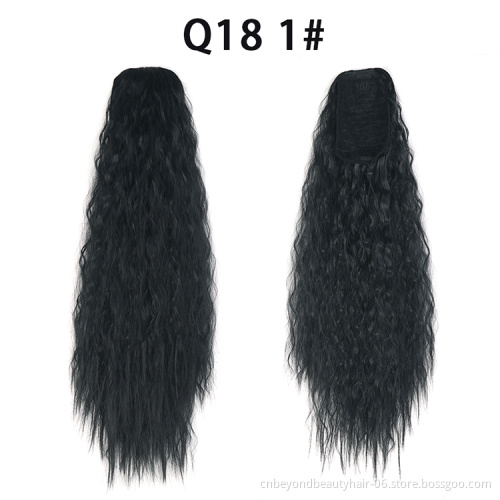 Factory Wholesale cheap drawstring Ponytail Synthetic Kinky Straight Ponytail Hair Extensions Pony tail